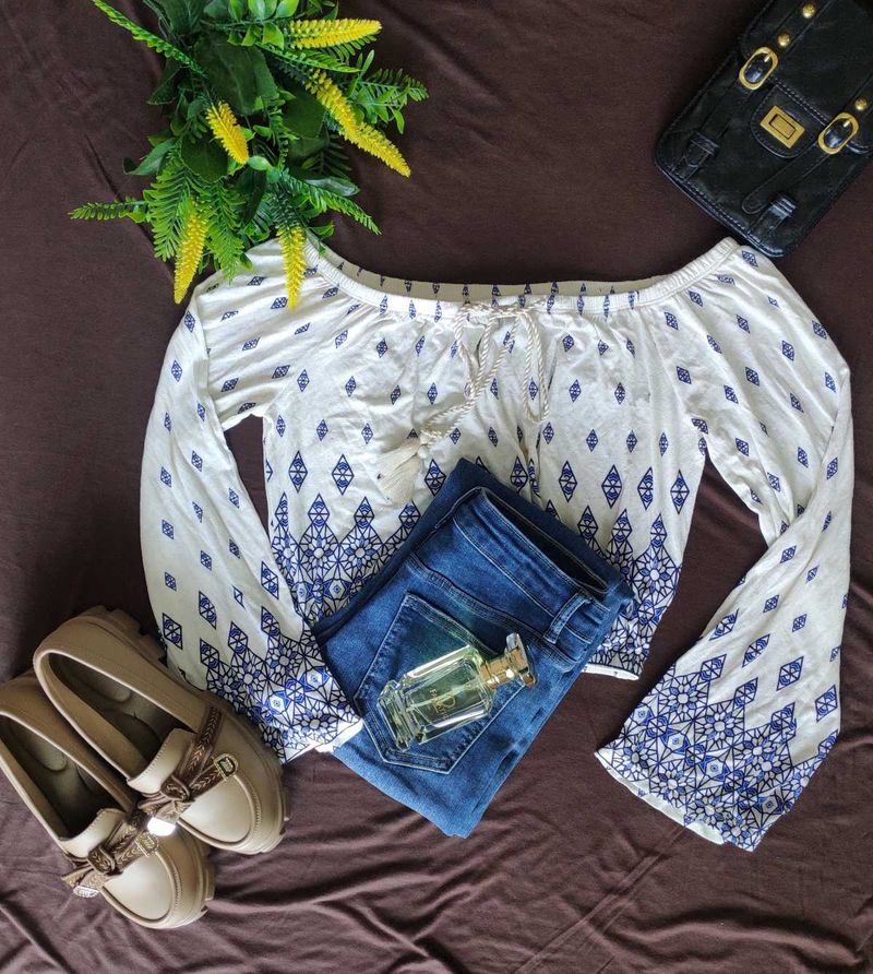 Boho Off-Shoulder Top