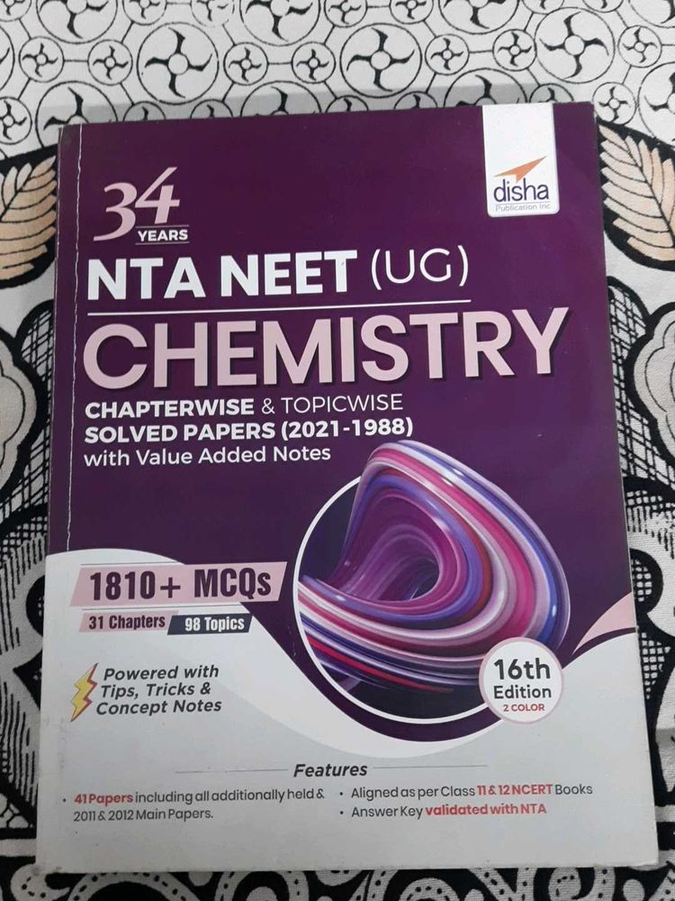 Disha Publication 34yrs PYQ For NEET Preparation