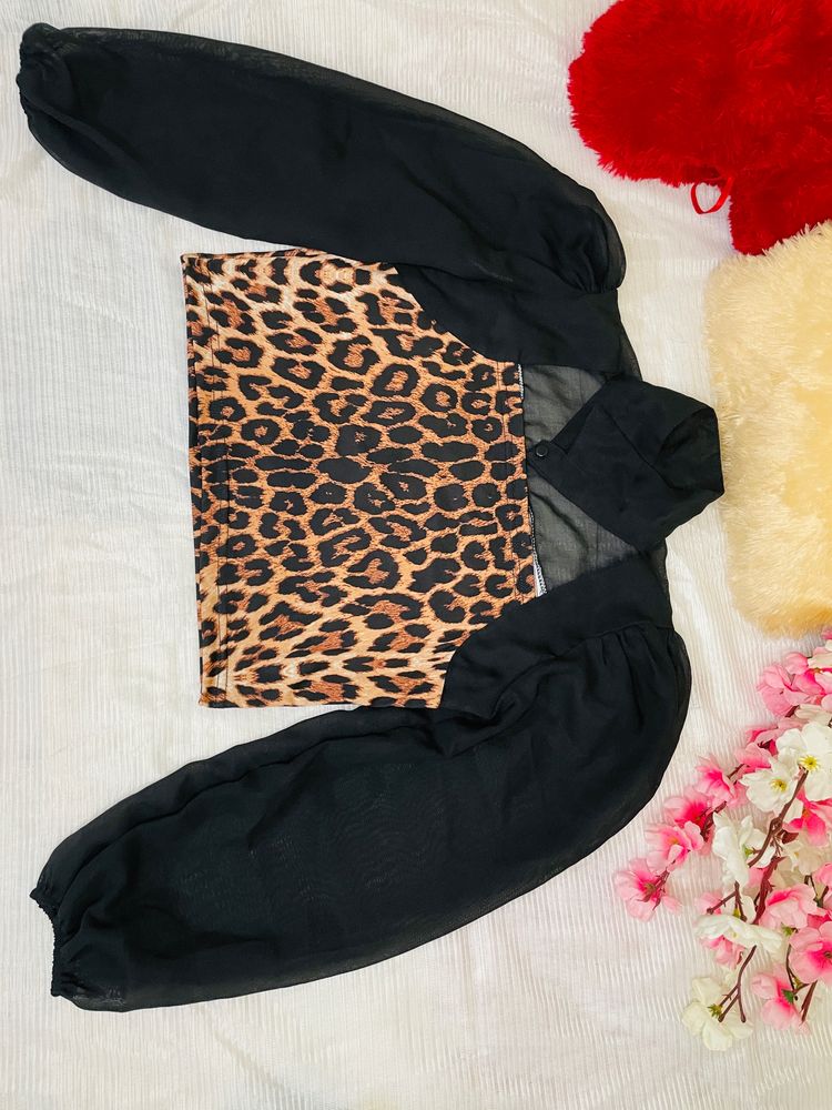Tigers Print Crop Top👗