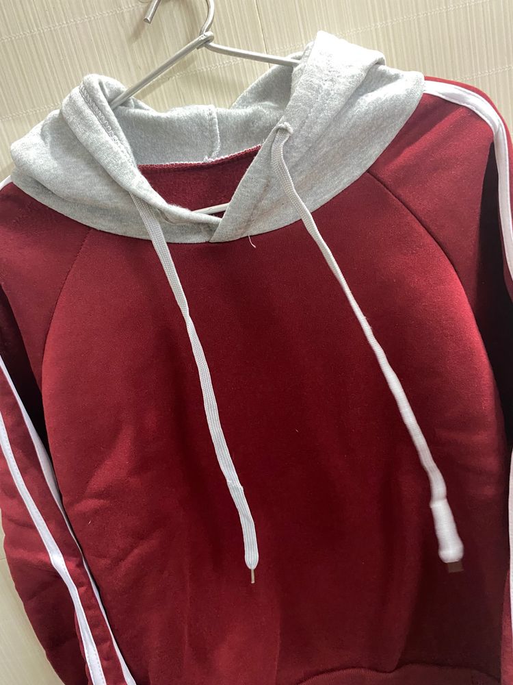 Maroon Fleece Hoodie