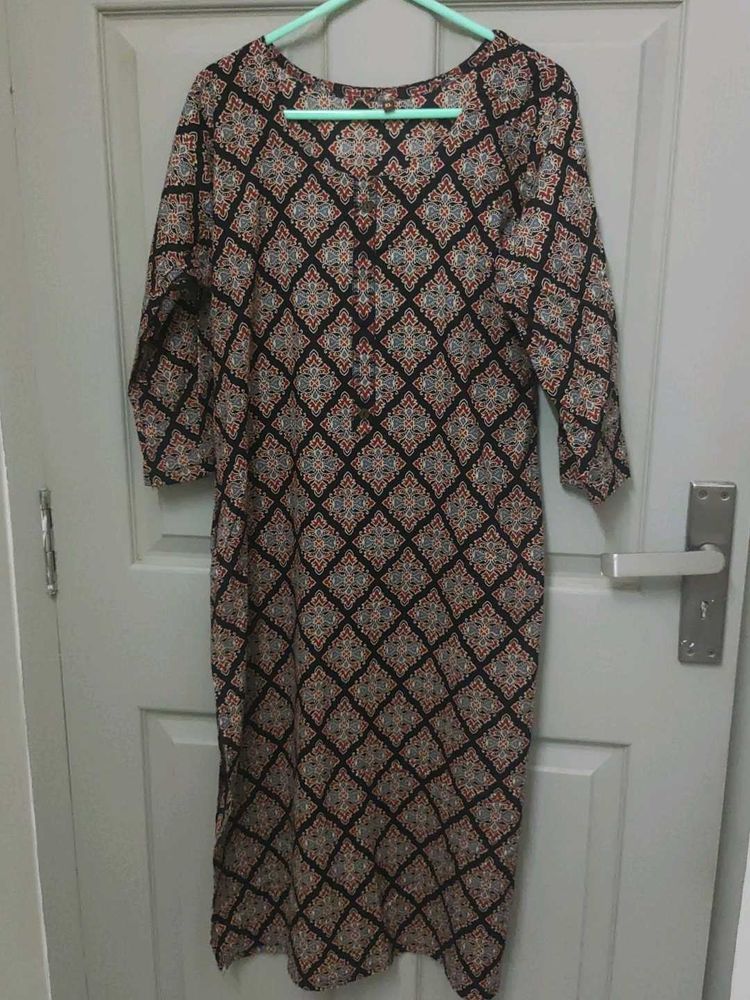 Cotton Ajrak Print 3 Piece Churidar Set