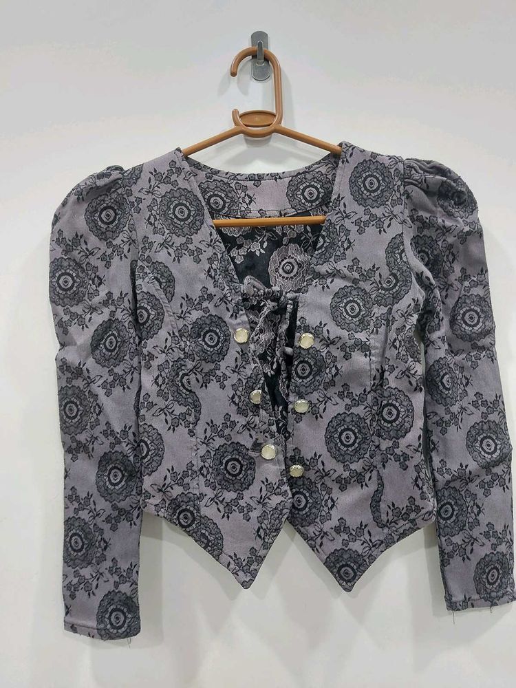 Patterned Grey Jacket
