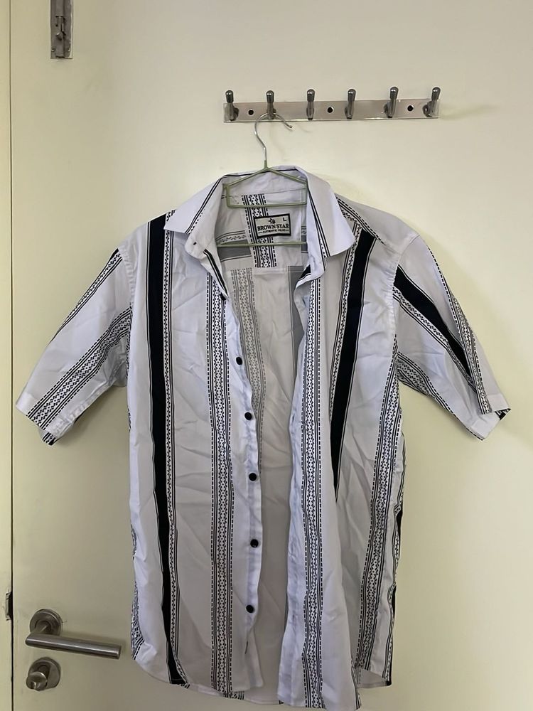 Striped White Shirt