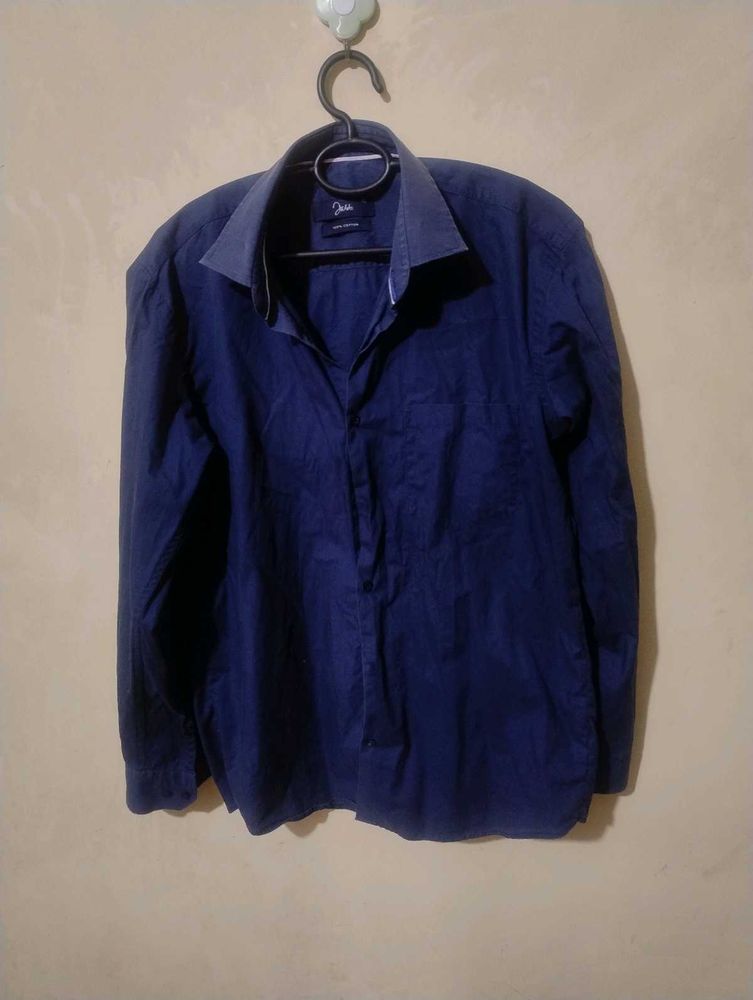 Stylish Blue Cotton Shirt