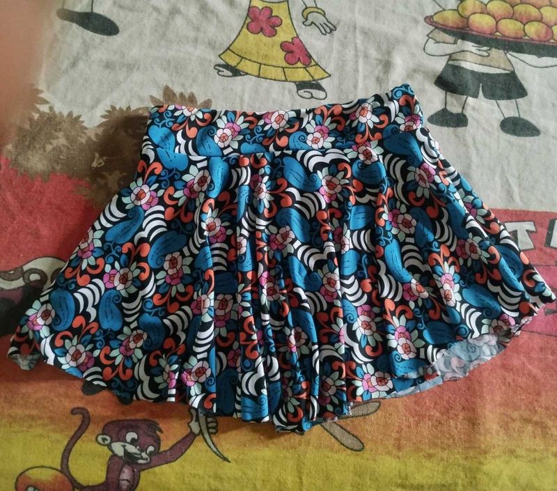 Floral Skirt with Inner Shorts Attached