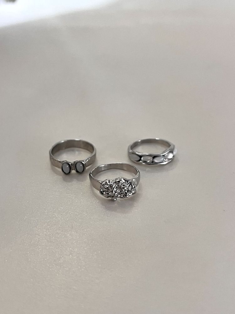 Silver Ring Set - 3 Piece