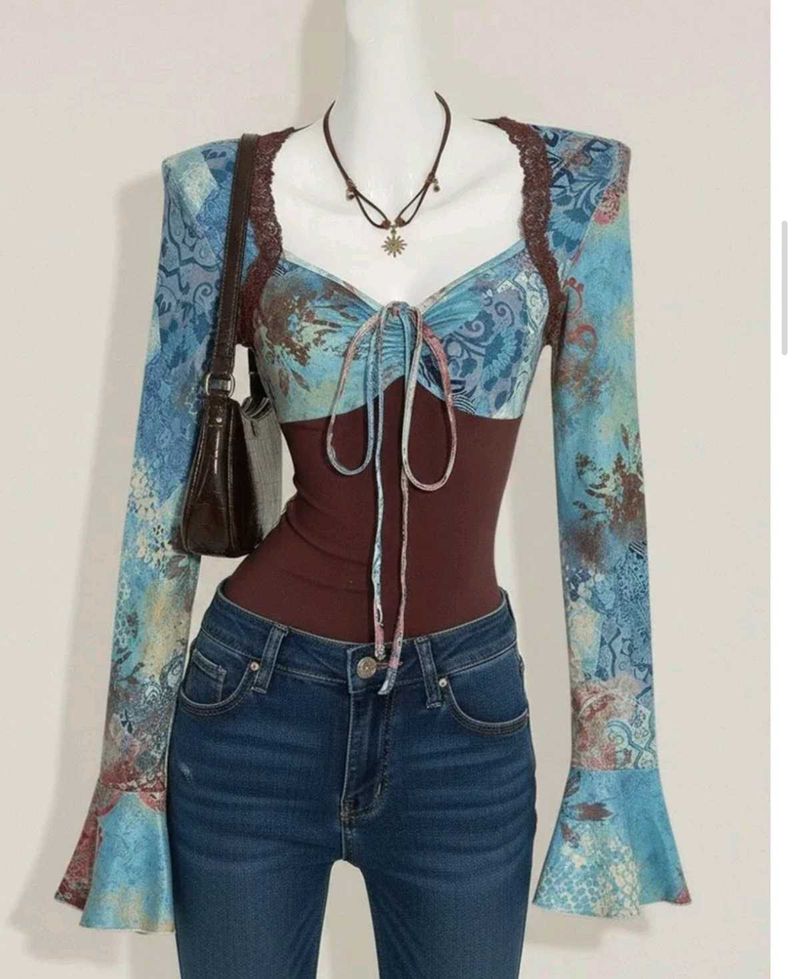 Floral Print Bodysuit Top