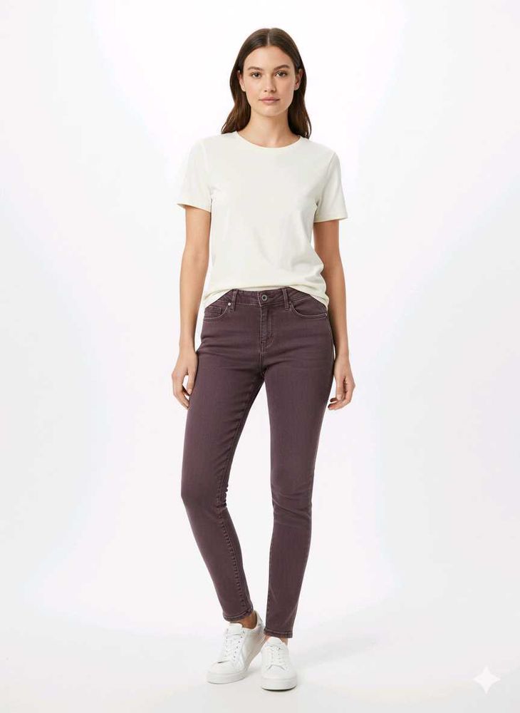 Burgundy Denim Jeans