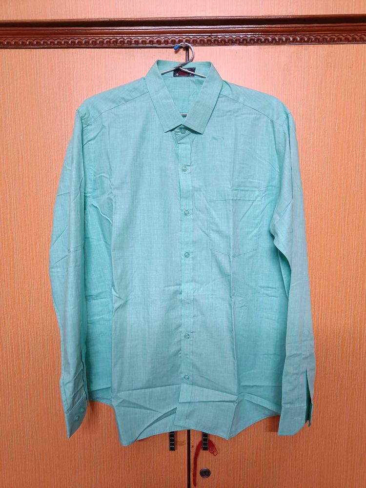 Cotton Light Green Shirt