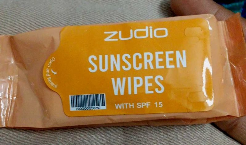 Zudio Sunscreen Wipes SPF 15