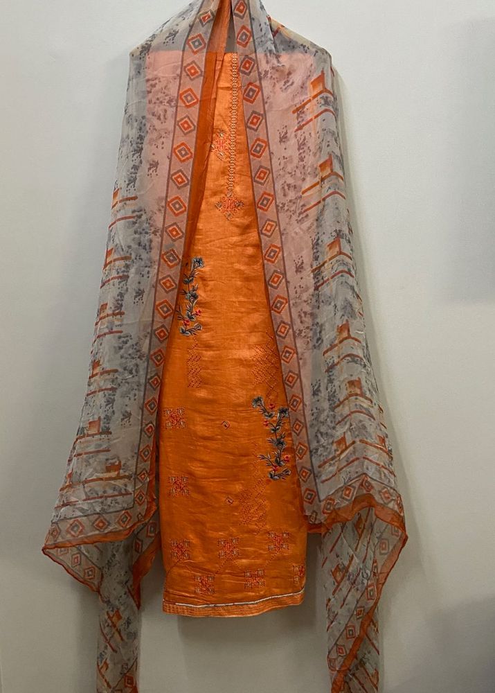 Cotton Embroidery Suit