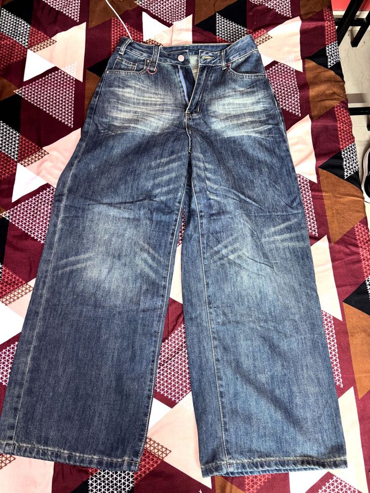Wide Leg Denim Jeans
