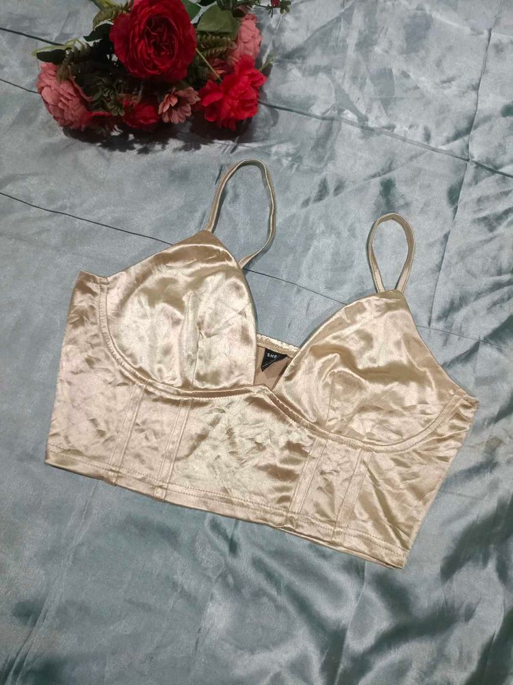Shein Gold Corset Top
