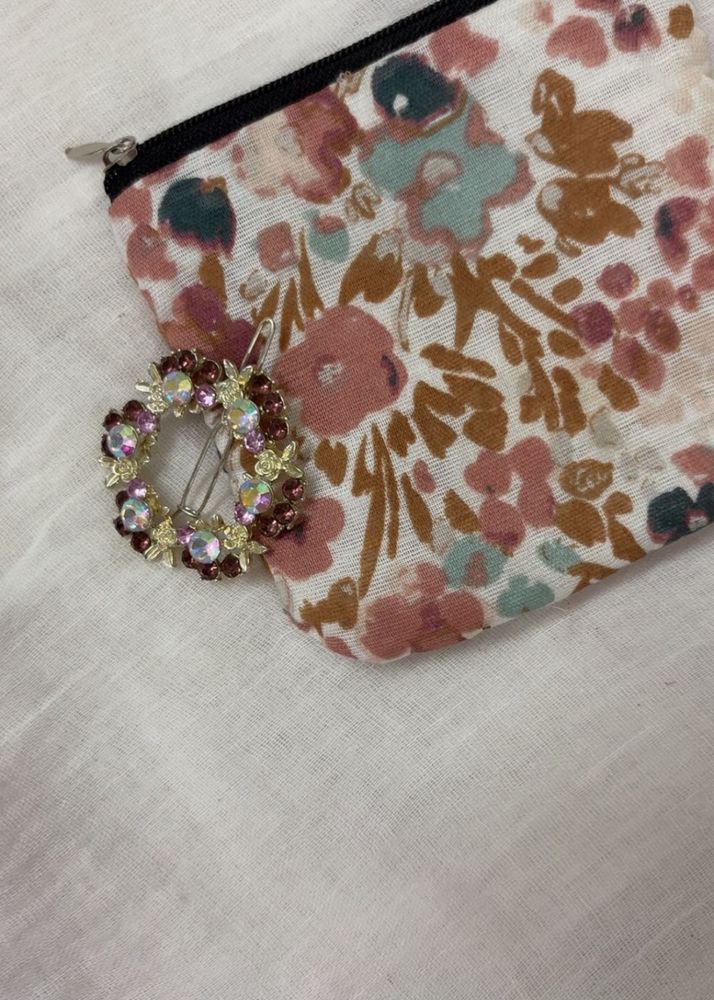 Vintage Circular Wreath Rinestone Hair Clip