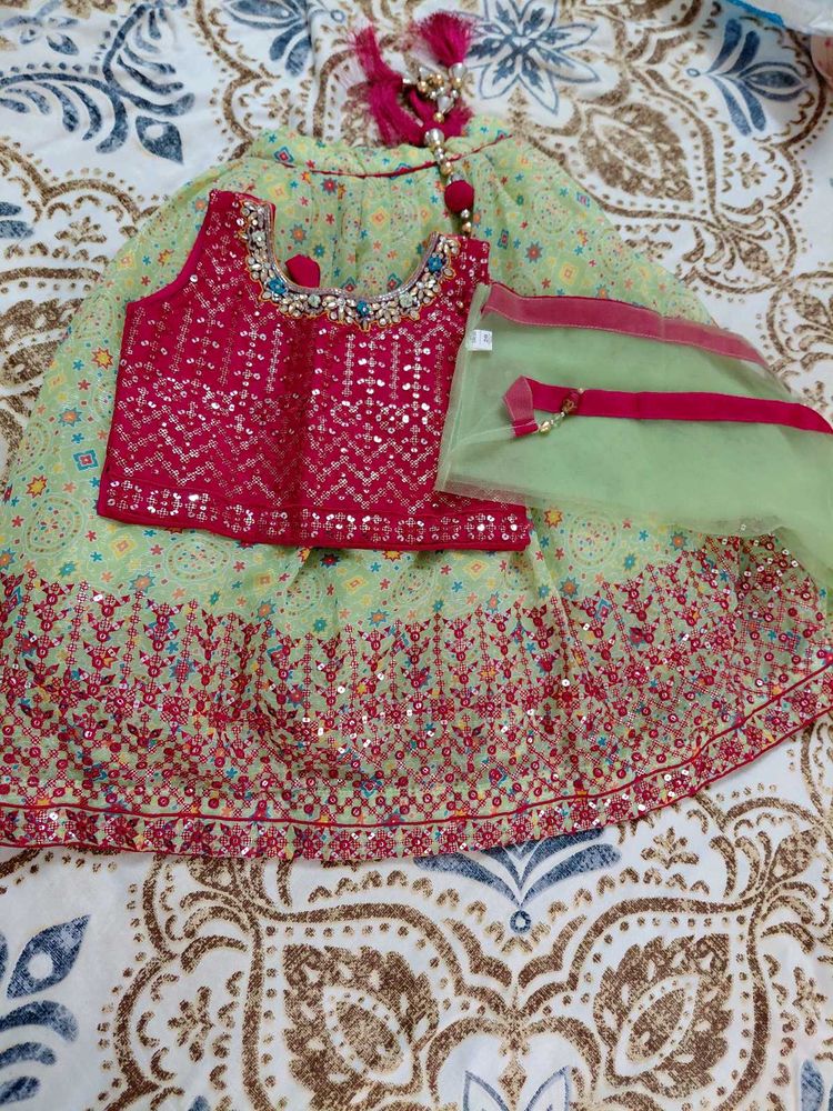 Baby Girl Crop Top Or Chniya Choli