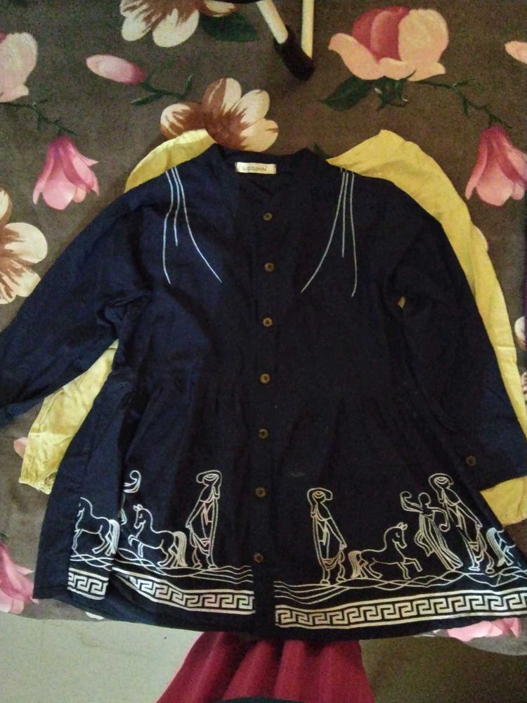 4 Set Of Vintage Graphic Print Tunic