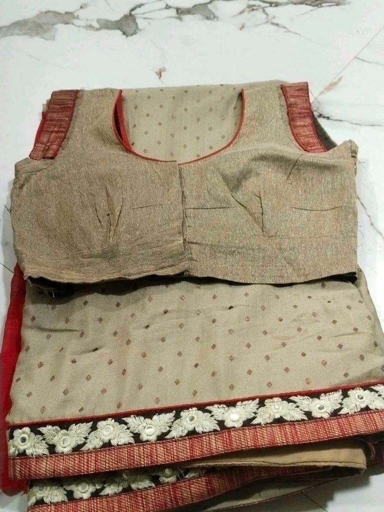 Elegant Beige Saree
