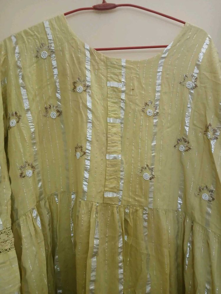 Anarkali Kurti With Nice Handwork