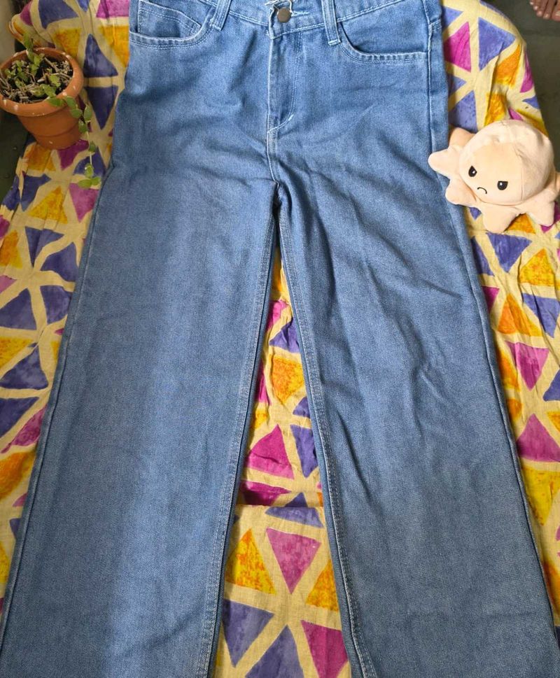 Wide Leg Denim Jeans
