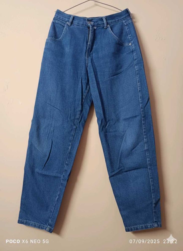 High-Waisted Boyfriend Jeans