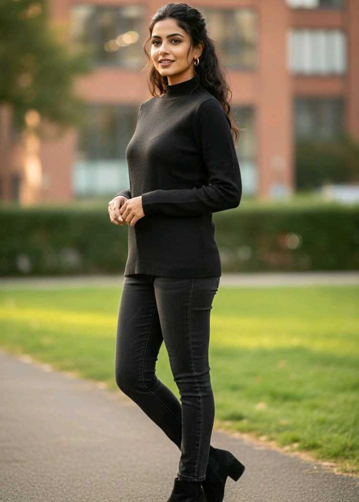 Imported Turtle Neck Woollen Top