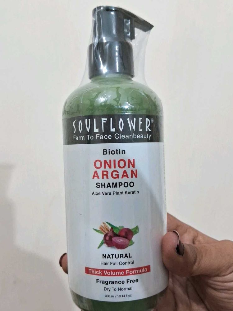 Soulflower Biotin Onion Argan Shampoo