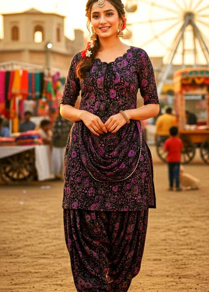 (Free Delivery) Patiala Pant And Kurti Punjabi Set