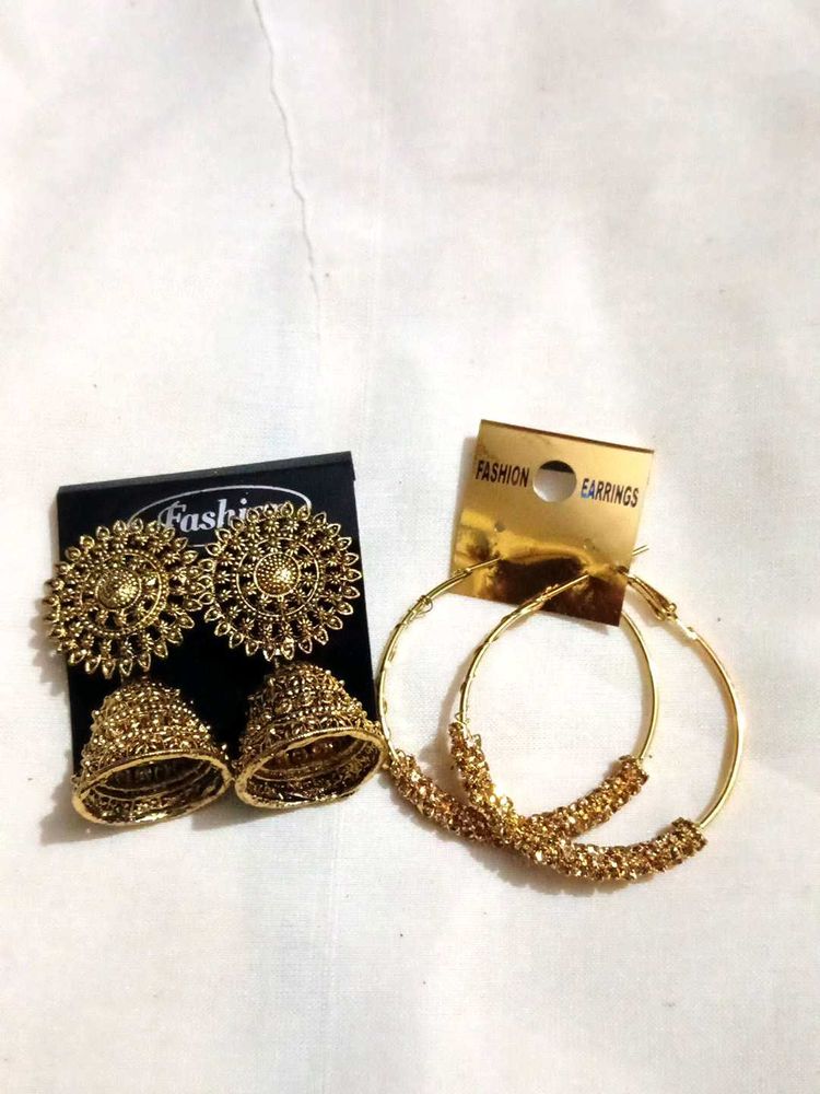 Earrings - Jhumka and Hoops