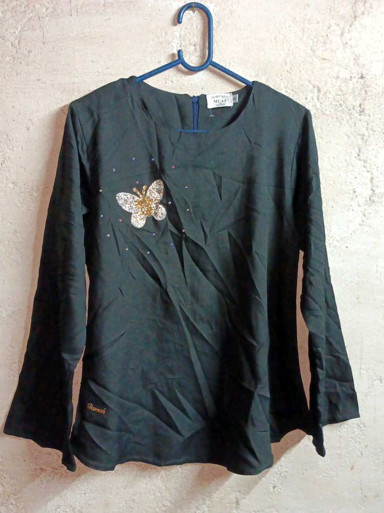 Beautiful Party Designer Stylish Top Black