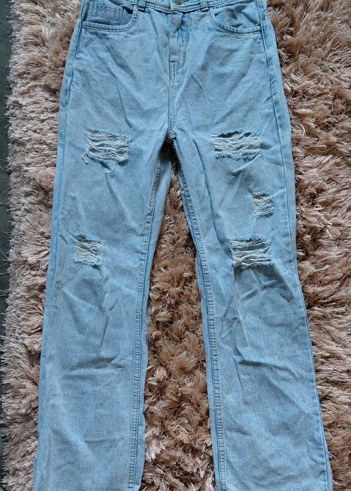 Ripped Light Wash Jeans