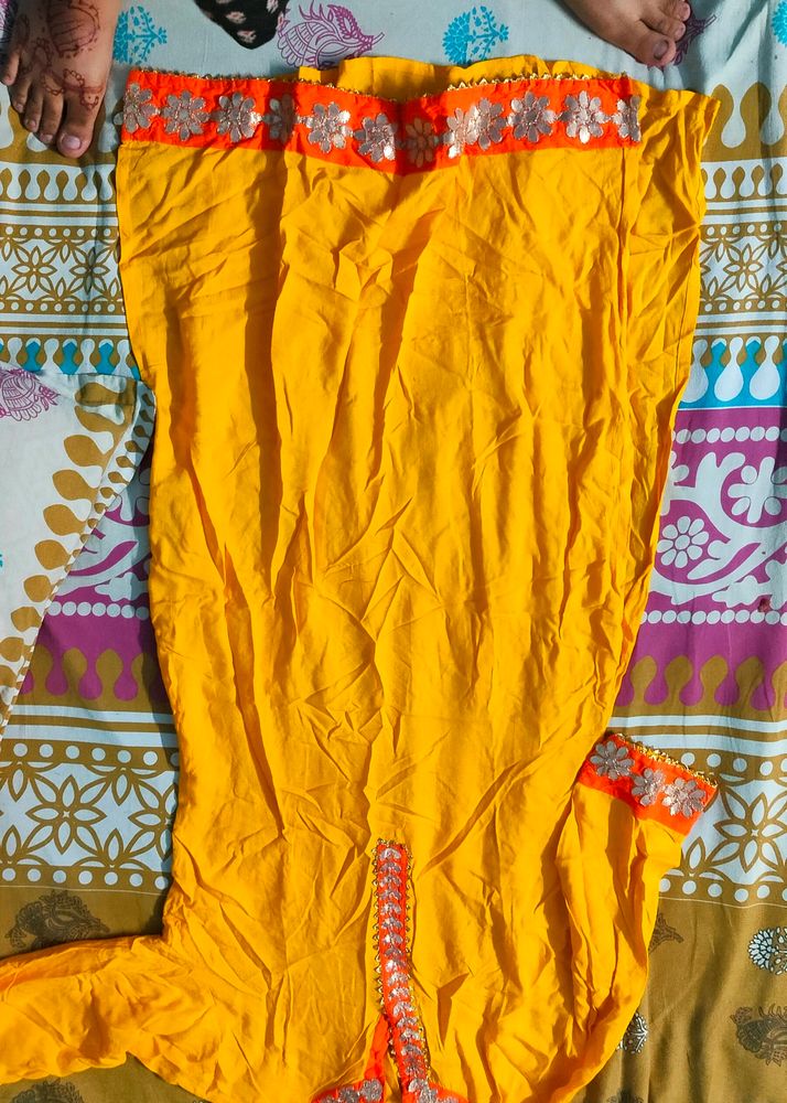 yellow sharara set