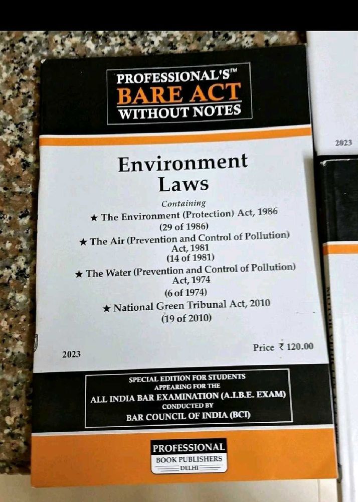 Environment Laws 📖 AIBE Bare Acts