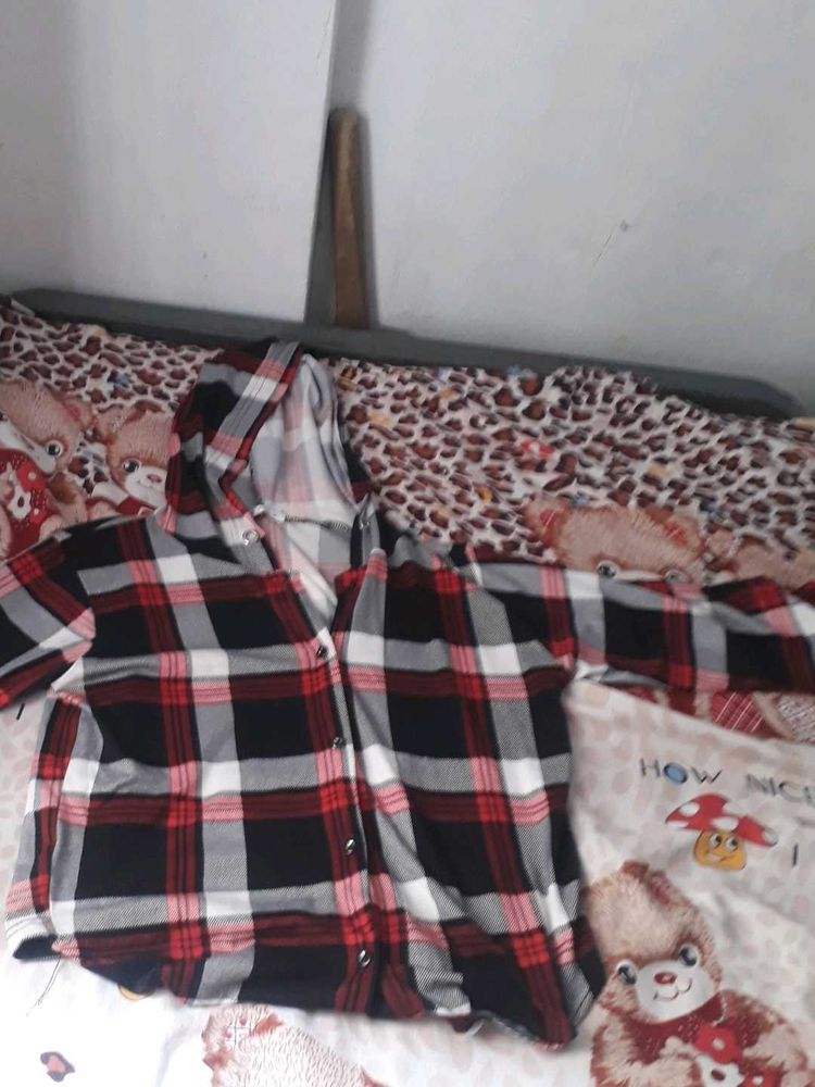Red &amp; Black Plaid Shirt