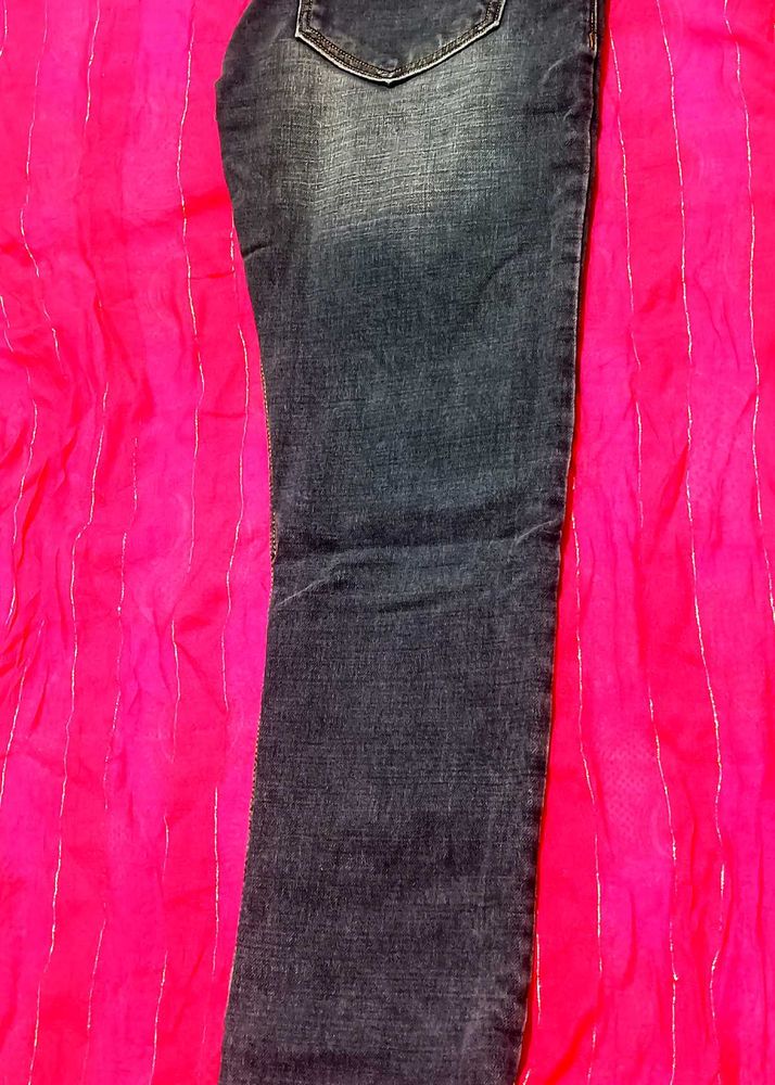 Stylish grey black denim Jeans