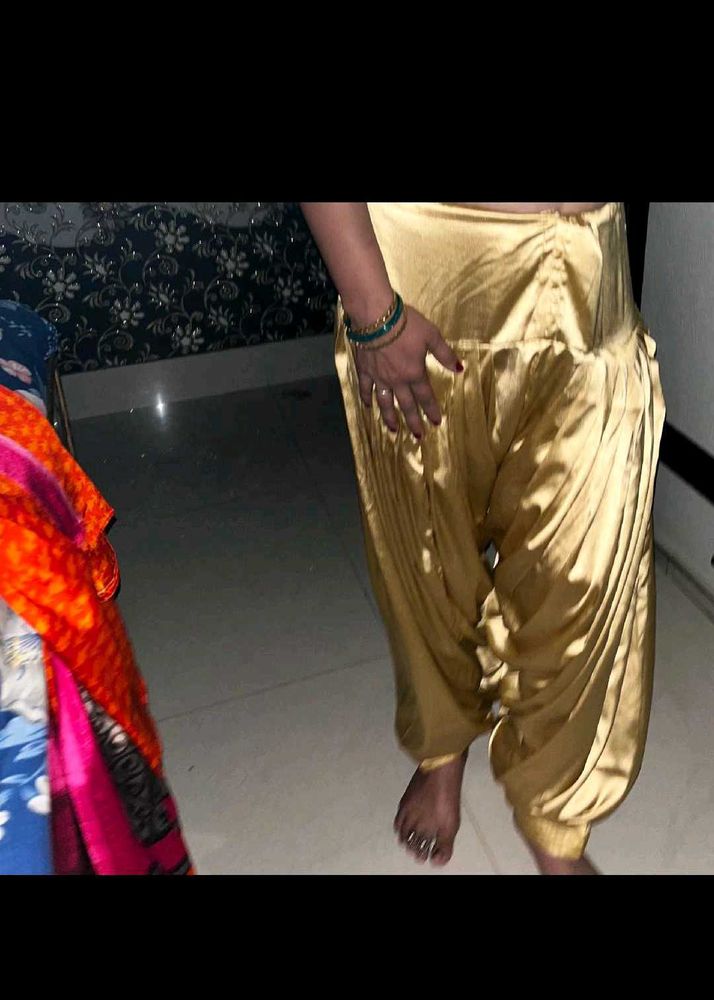 Golden Satin Salwar