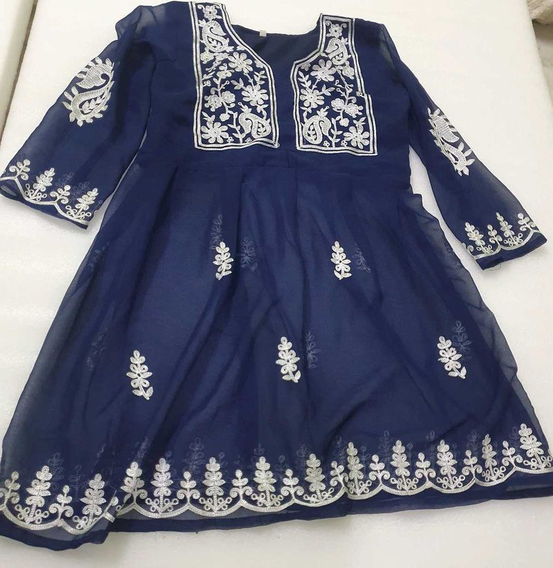 Embroided Georgett Tunic
