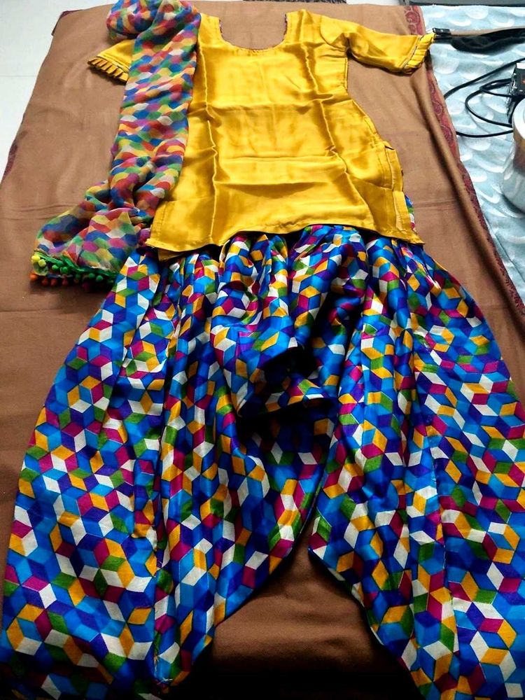 patiyala style Kurta Set