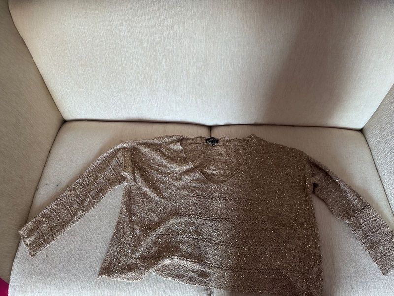 Gold Sequinned Sweater