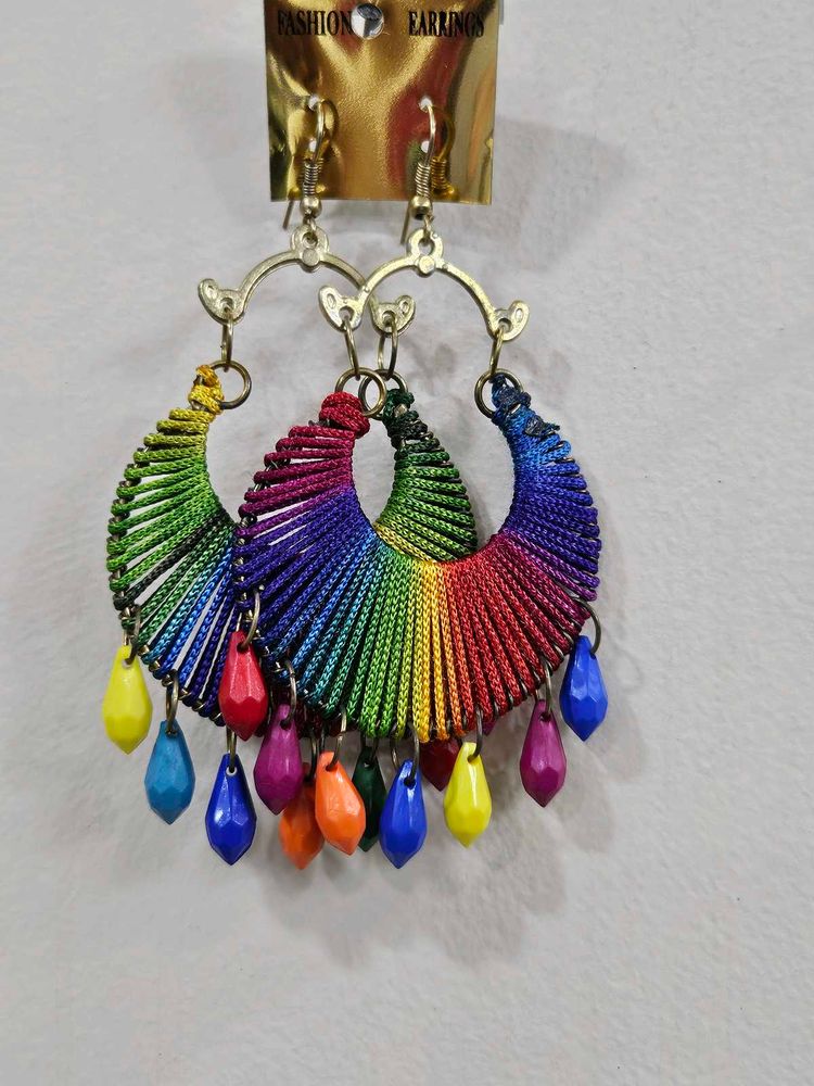 Rainbow Teardrop Earrings