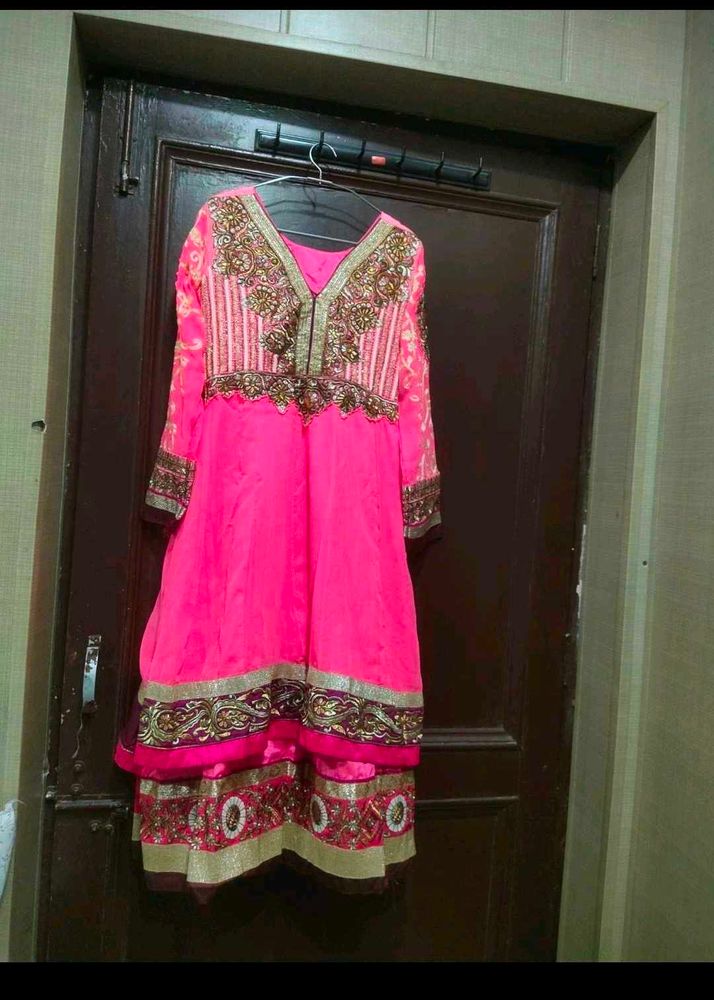 Very Pretty Long Anarkali Dress With Dupata