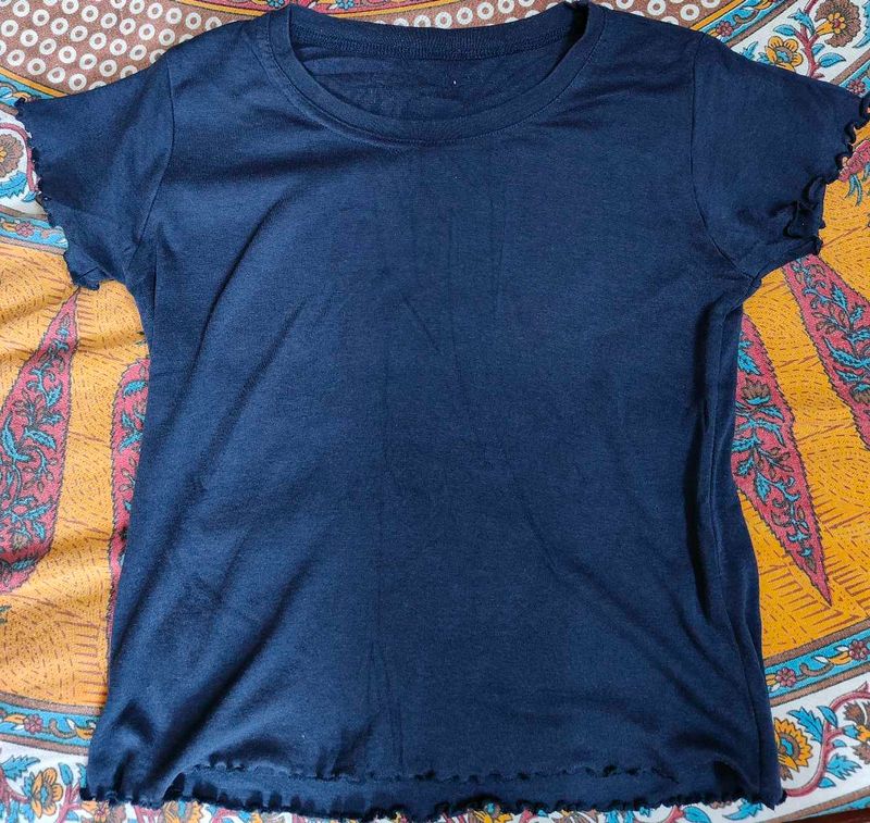 Solid Navy Blue Top