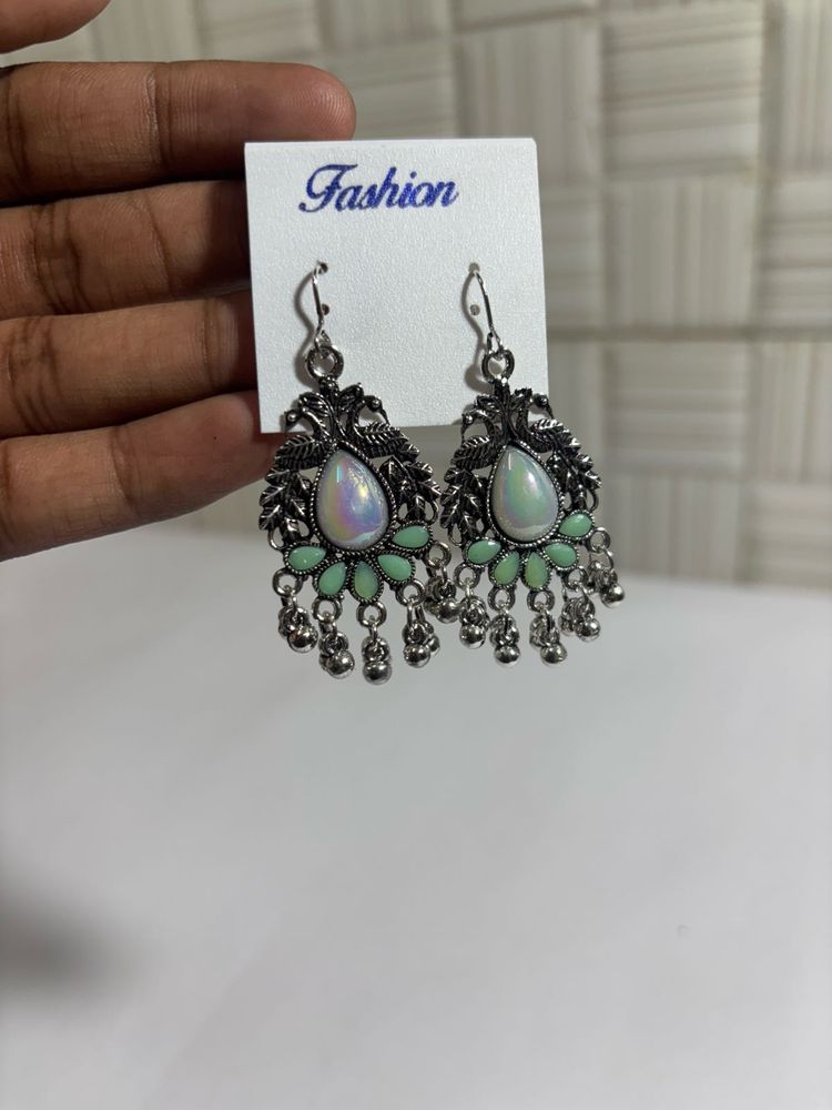 Dangle Earrings with Pearl Accent