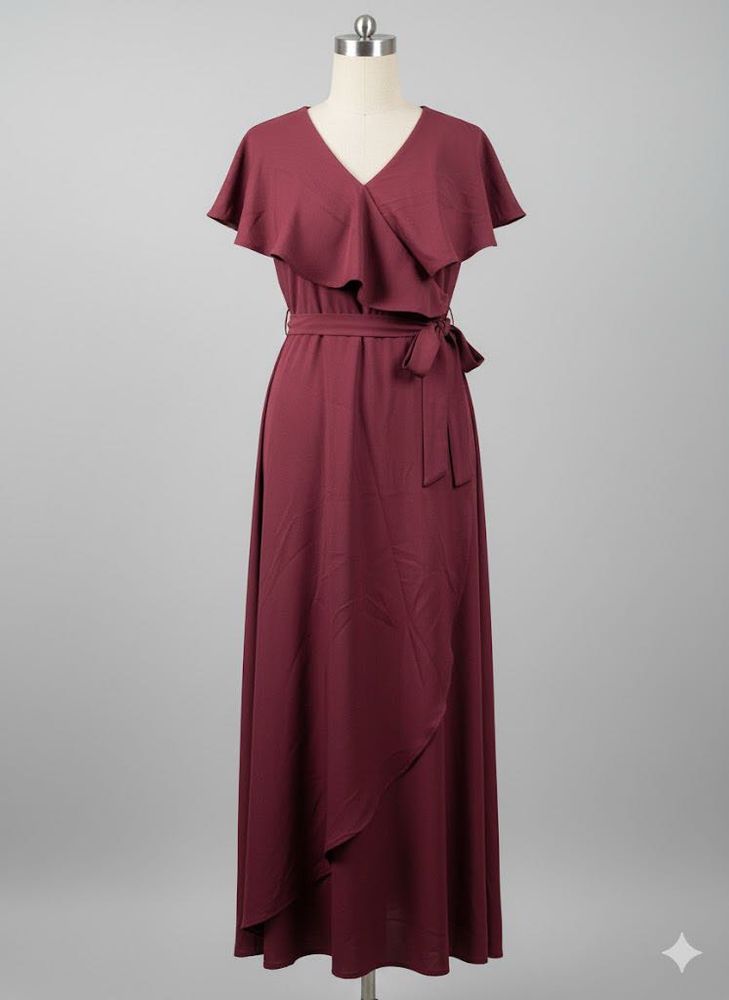 Elegant Ruffled Maxi Dress