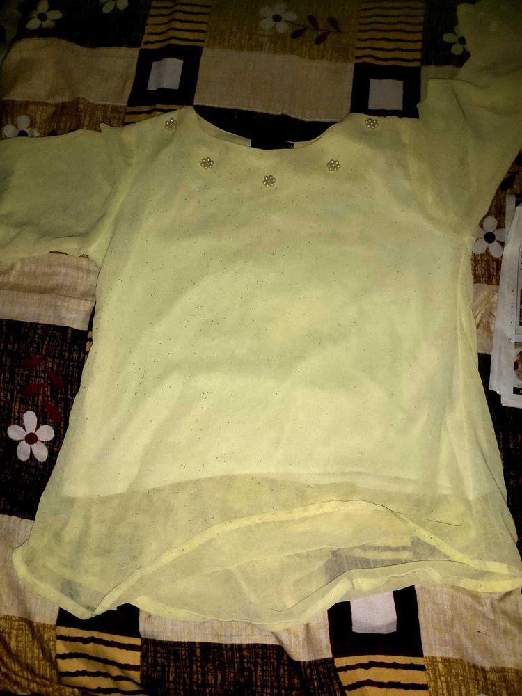 Yellow Sheer Top