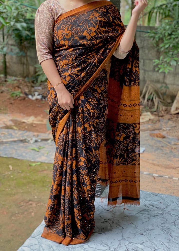 Elegant Floral Saree