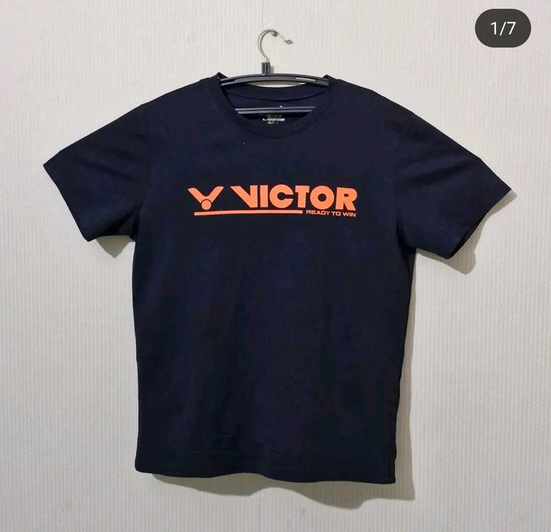 VICTOR BADMINTON TSHIRT ( BLACK )