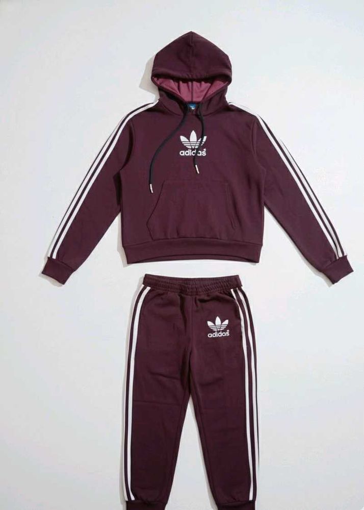 Adidas Burgundy Tracksuit