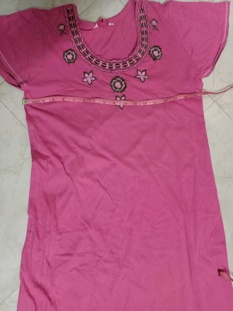 Pink Nighty Honeydew 36&#34; Embroidery