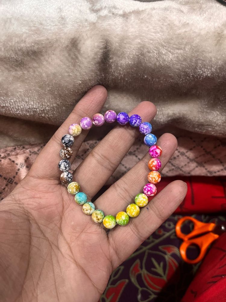 Colorful marble Beaded Bracelet