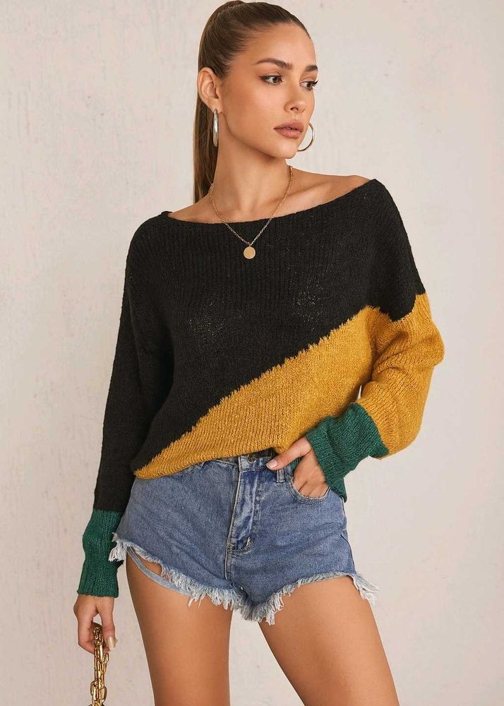 🎀Stylish Colorblock Sweater B